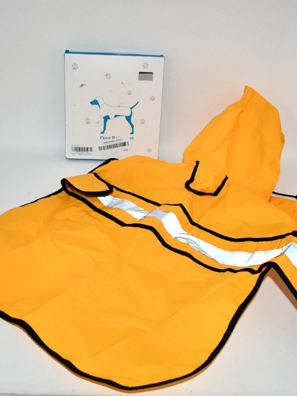 Dolitego Dog Raincoat, Reflective, Waterproof Rain Jacket Hoodie, Yellow, Medium